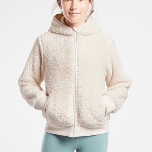 Athleta Girl So Snug Sherpa Jacket - Brand New- Ivory